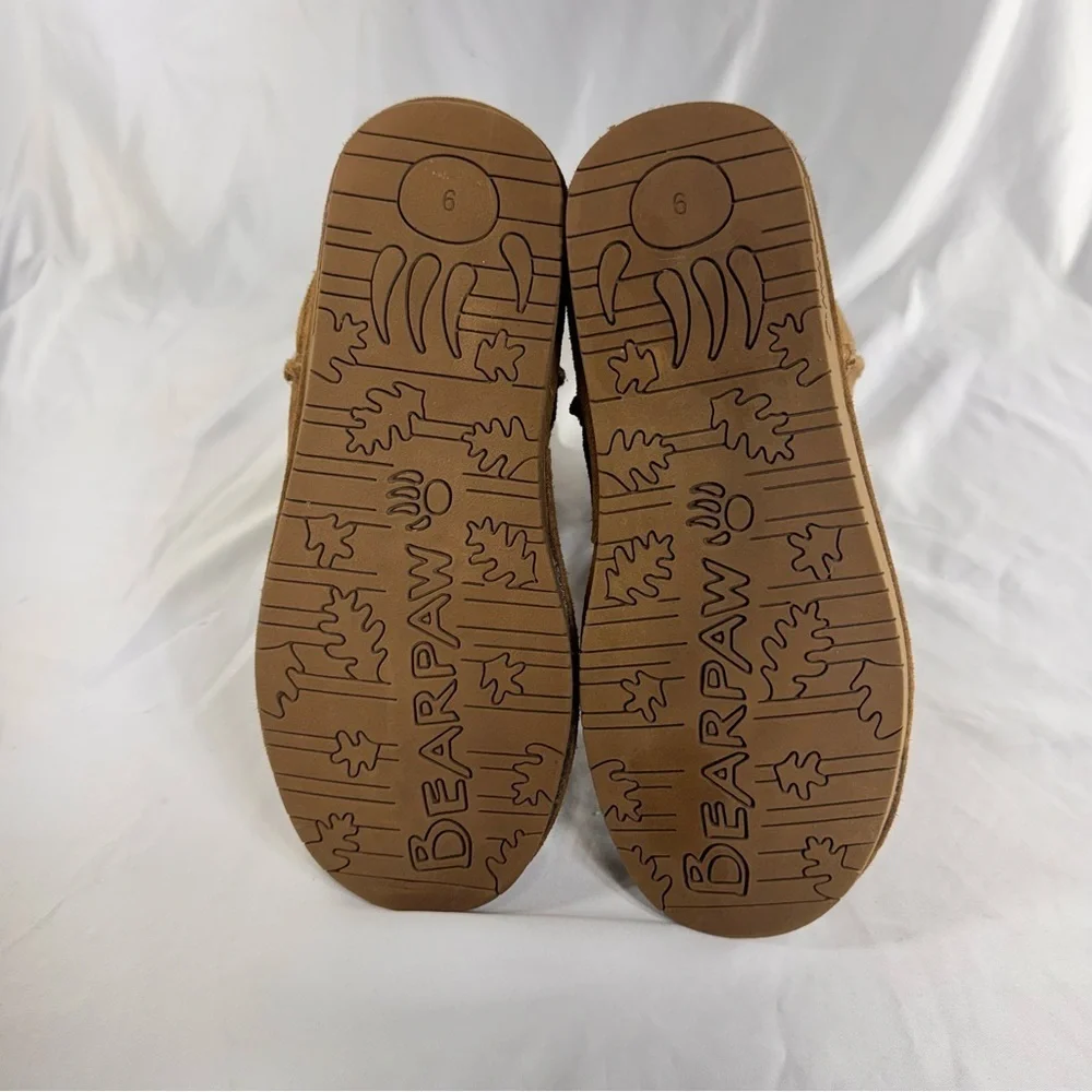 BearPaw Women's Emma  Winter Slip-on Suede Sheepskin Fleece Lined Boots